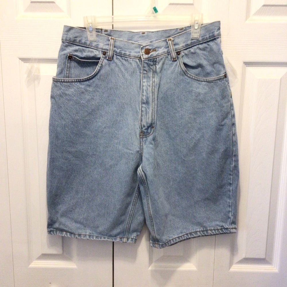 VTG Faded Glory Mens Medium Wash 10” Denim Shorts Size 34